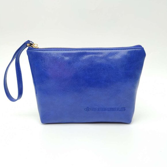 Cobalt Blue Wristlet Bag Storehouse Flats - Picture 1 of 3